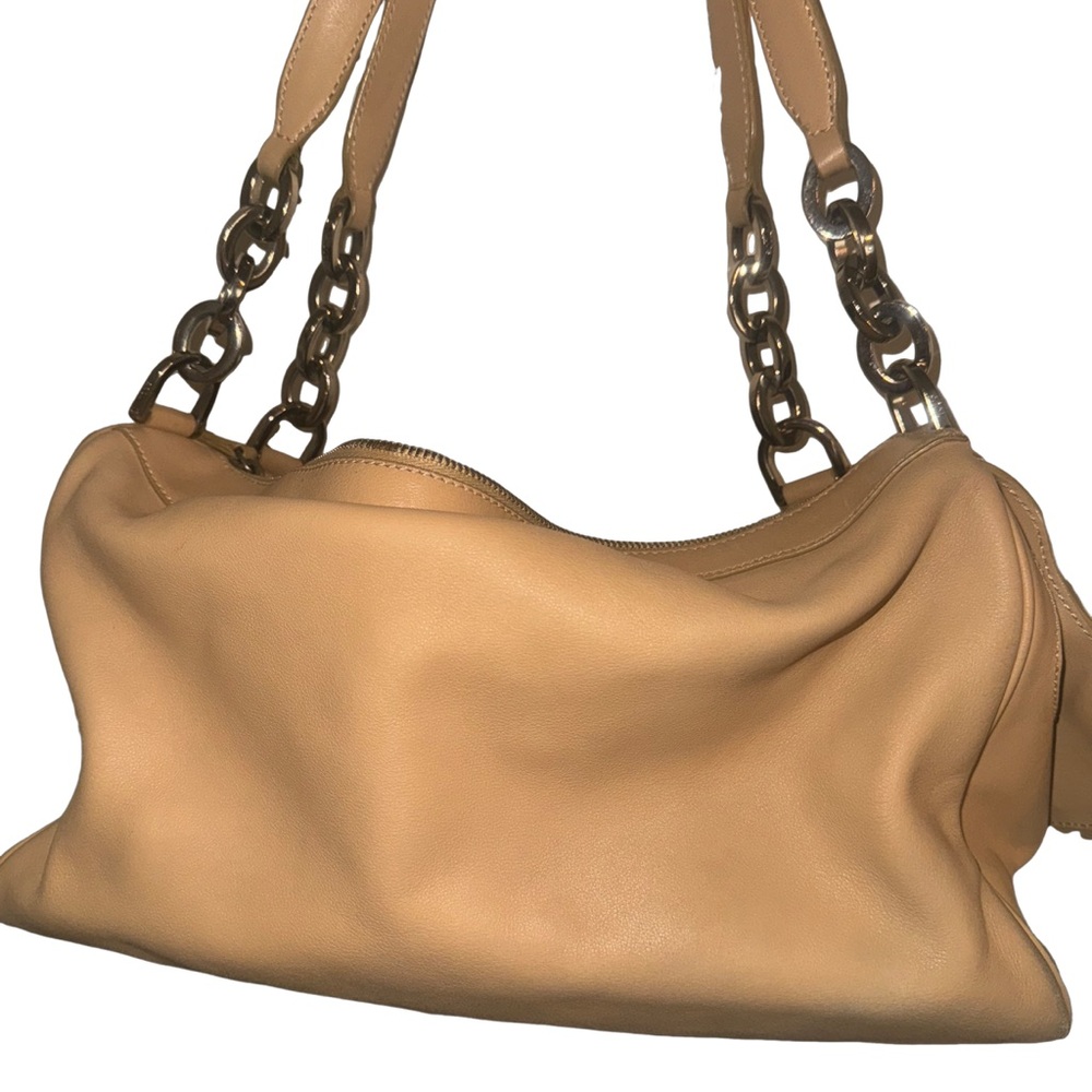 Tod’s Wave Calfskin Leather Bag in Beige